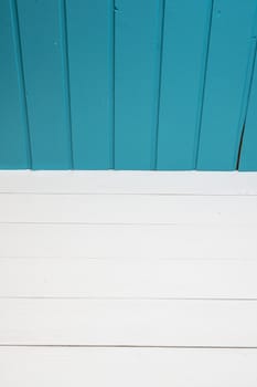 view from above of an empty white wooden table