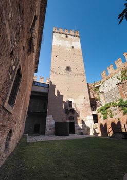 VERONA, ITALY - CIRCA MARCH 2019: Castelvecchio (meaning Old Castle)