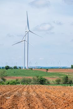 Wind turbine power at daylight 