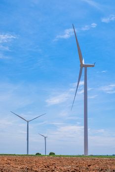 Wind turbine power at daylight 