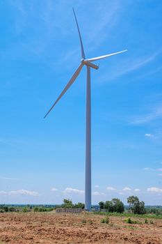 Wind turbine power at daylight 