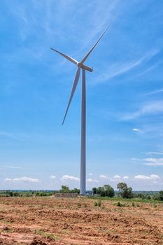 Wind turbine power at daylight 