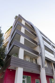 terni,italy july 10 2020:architecture of a building in the center of terni