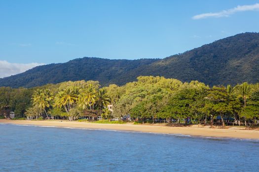 The famous idyllic beachfront of Palm Cove at sunrise in Queensland, Australia