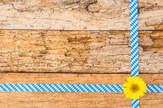 Rustic wooden background with copy space for Oktoberfest Bavaria Germany Celebration