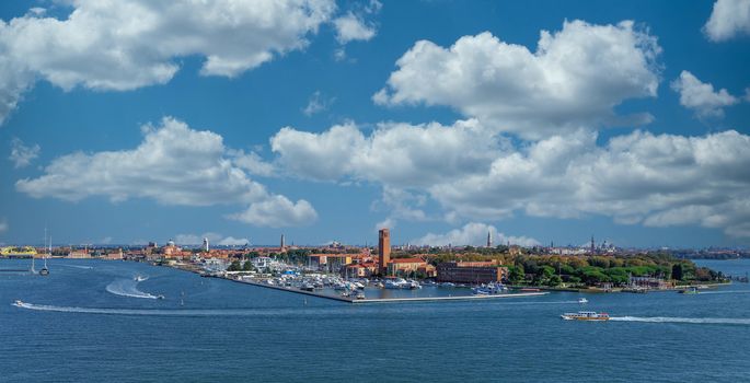 Protected Yacht Harbor Along the Coast of Venice