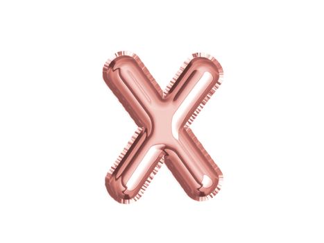 The rose gold pink alphabet X air balloon decoration for baby shower birthday celebrate party