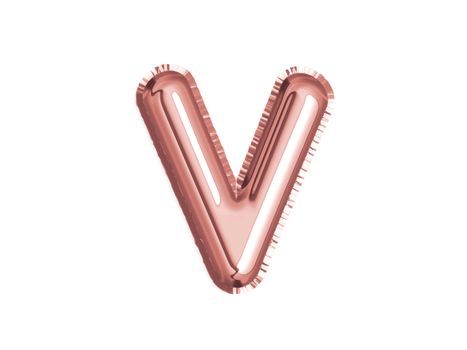 The rose gold pink alphabet V air balloon decoration for baby shower birthday celebrate party