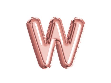 The rose gold pink alphabet W air balloon decoration for baby shower birthday celebrate party