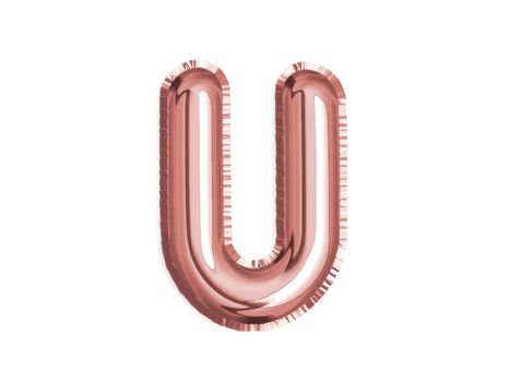 The rose gold pink alphabet U air balloon decoration for baby shower birthday celebrate party