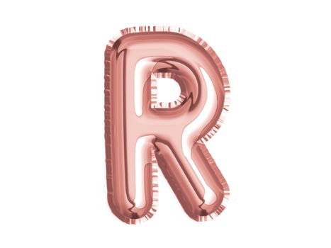 The rose gold pink alphabet R air balloon decoration for baby shower birthday celebrate party