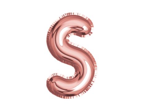 The rose gold pink alphabet S air balloon decoration for baby shower birthday celebrate party