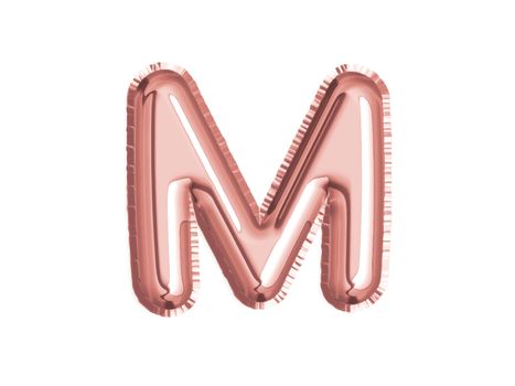 The rose gold pink alphabet M air balloon decoration for baby shower birthday celebrate party