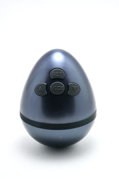 Black egg shape design with digital timer use as alarm clock