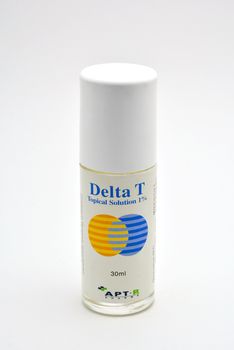 MANILA, PH - JULY 10 - Delta T topical solution on July 10, 2020 in Manila, Philippines.