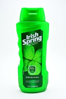 MANILA, PH - JULY 10 - Irish spring body wash gel original bottle on July 10, 2020 in Manila, Philippines.