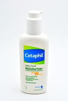 MANILA, PH - JULY 10 - Cetaphil daily facial moisturizer bottle on July 10, 2020 in Manila, Philippines.