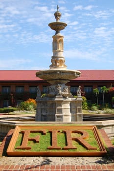 ILOCOS NORTE, PH - APR. 8: Water fountain design at Fort Ilocandia Resort on April 8, 2009 in Ilocos Norte, Philippines.