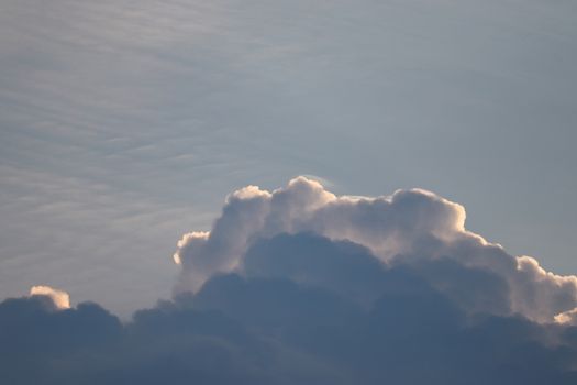 close up of Clouds swirl in the rainy days and come in the evening time