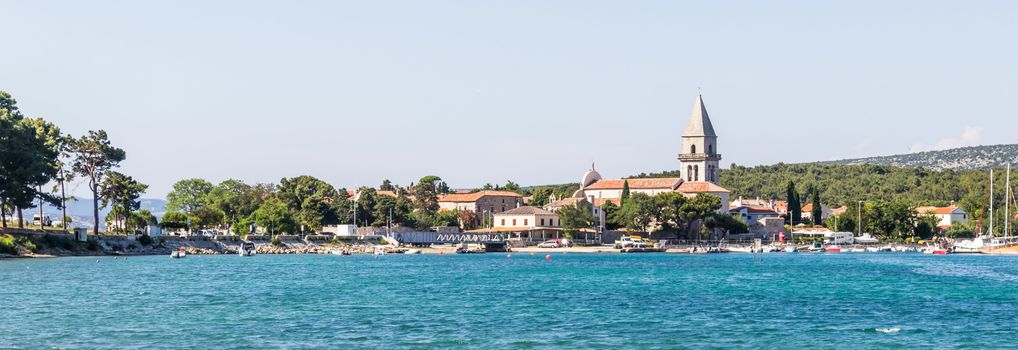 Historic Town of Osor with bridge connecting islands Cres and Losinj, Croatia.