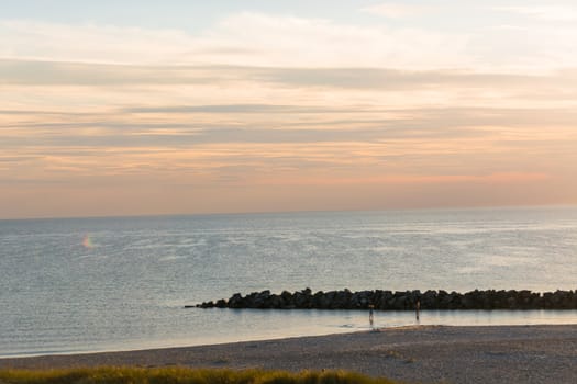 Sunset on the beach at the Baltic Sea
Motion blur intentional