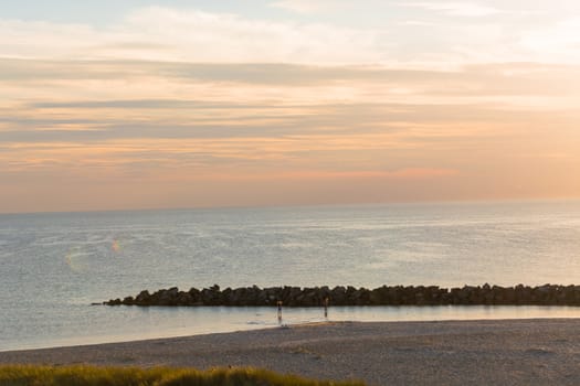 Sunset on the beach at the Baltic Sea
Motion blur intentional