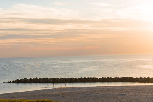 Sunset on the beach at the Baltic Sea
Motion blur intentional