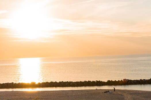 Sunset on the beach at the Baltic Sea
Motion blur intentional