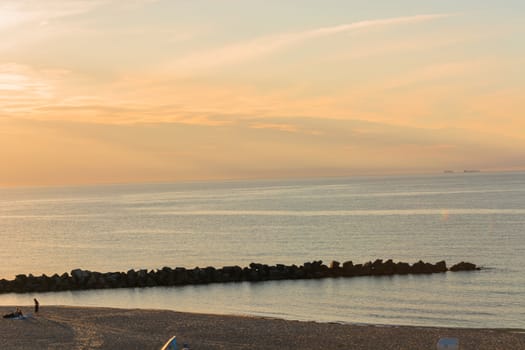 Sunset on the beach at the Baltic Sea
Motion blur intentional