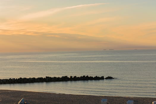 Sunset on the beach at the Baltic Sea
Motion blur intentional