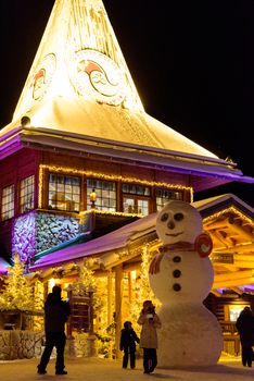 Editorial: Lapland, Finland, 30th December 2018. Santa Claus village at Rovaniemi, Lapland Findland.