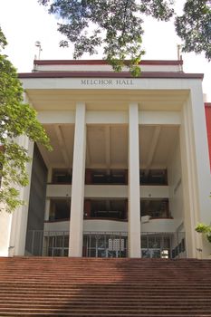 QUEZON CITY, PH - OCT. 8: Melchor hall facade at University of the Philippines on October 8, 2015 in Diliman, Quezon City, Philippines.