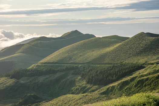 Walk on the Azores archipelago. Discovery of the island of sao jorge, Azores. Portugal , Velas