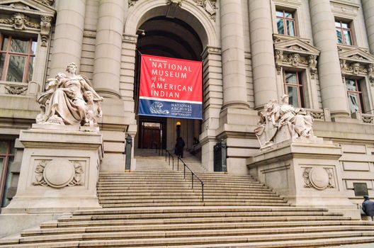 Editorial: New York City, New York / USA, 8th November 2017. The National Museum of the American Indian.