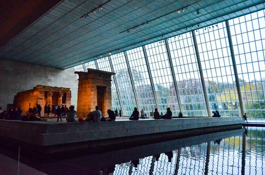 Editorial: New York City, New York / USA, 8th November 2017. People in Metropolitan Museum of Art in New York.