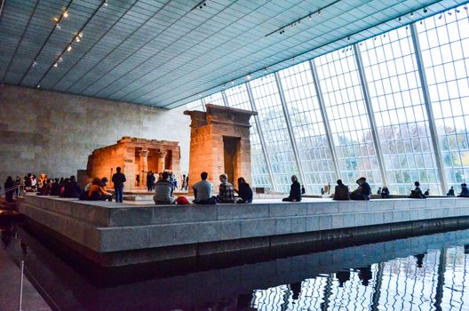 Editorial: New York City, New York / USA, 8th November 2017. People in Metropolitan Museum of Art in New York.