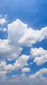 The nature of blue sky with cloud in the morning.