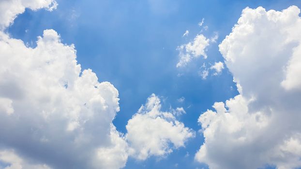 The nature of blue sky with cloud in the morning.