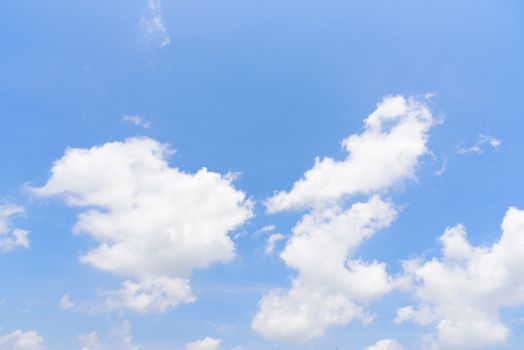 The nature of blue sky with cloud in the morning.