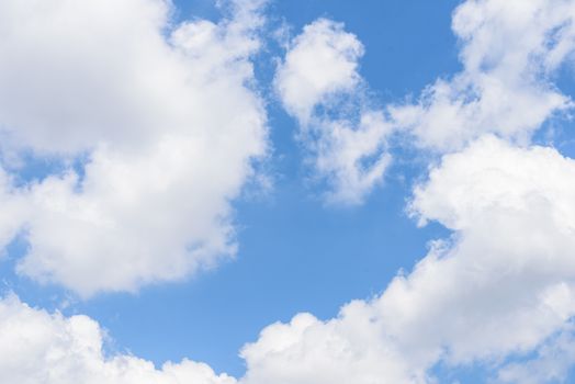 The nature of blue sky with cloud in the morning.