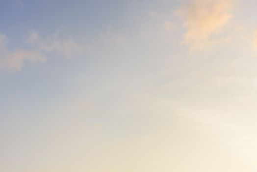 The nature of blue sky with cloud and sunrise in the morning.