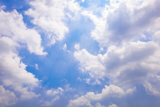 The nature of blue sky with cloud in the morning.