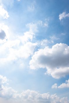 The nature of blue sky with cloud in the morning.