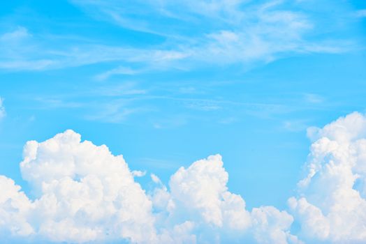 The nature of blue sky with cloud in the morning.