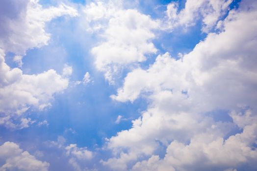 The nature of blue sky with cloud in the morning.