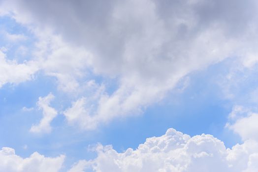 The nature of blue sky with cloud in the morning.