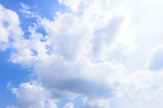 The nature of blue sky with cloud in the morning.