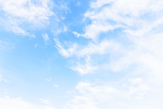 The nature of blue sky with cloud in the morning.