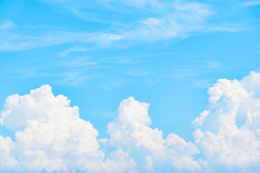 The nature of blue sky with cloud in the morning.