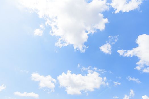 The nature of blue sky with cloud in the morning.